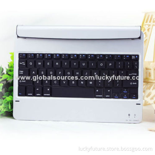 Portable and Dismountable Plug-in 64-key Bluetooth Connection Keyboard for iPad Air, Silver + Black